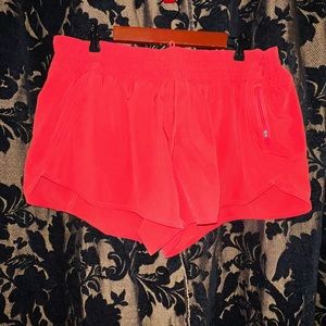 lululemon Tracker Mid-Rise Short, 4”, Size 20, Fruit Punch